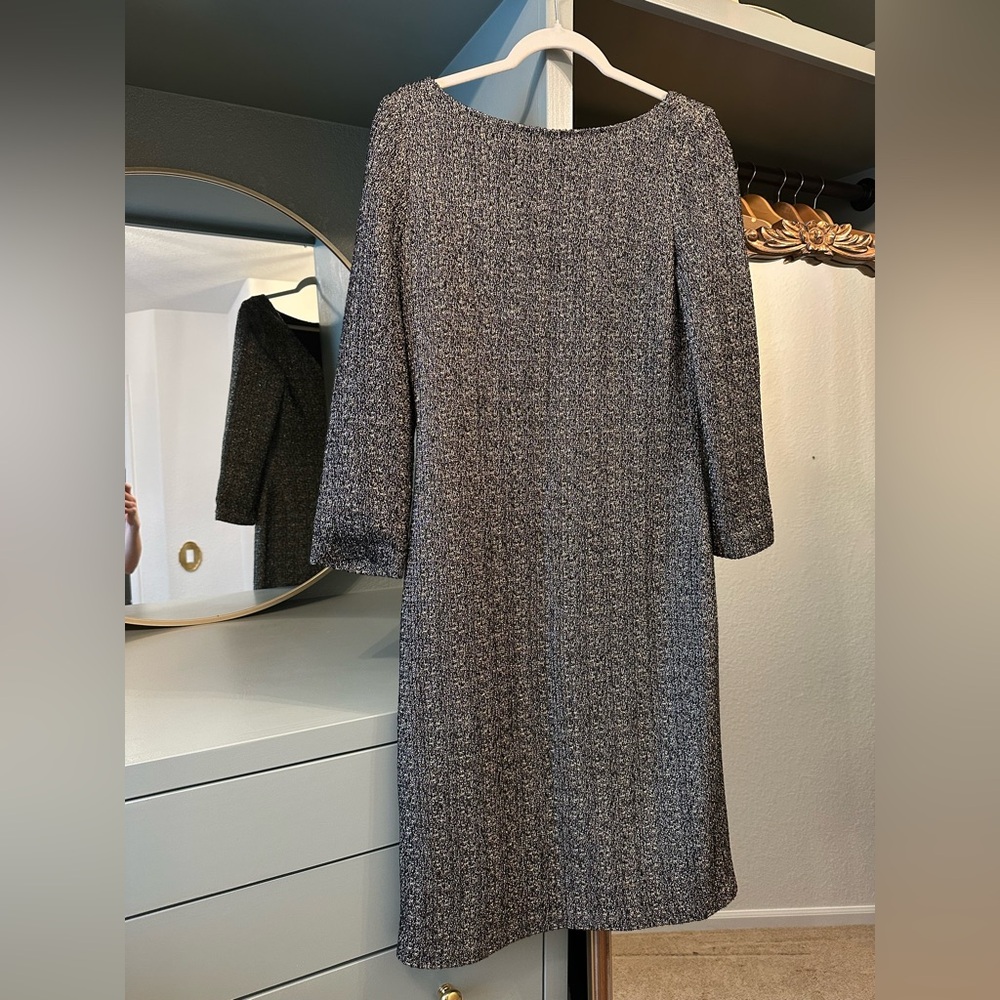 Metallic Gold and Black Threaded St John Dress